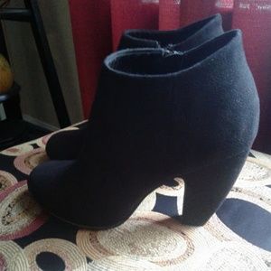 Olsenboye Black Suede Booties